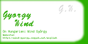 gyorgy wind business card